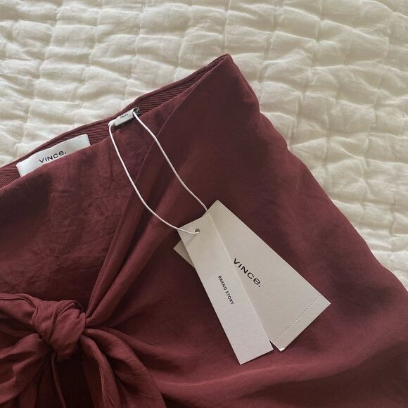 Vince Front Knot Detail Asymmetric Skirt - Picture 7 of 9